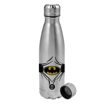 Hero batman, Metallic water bottle, stainless steel, 750ml