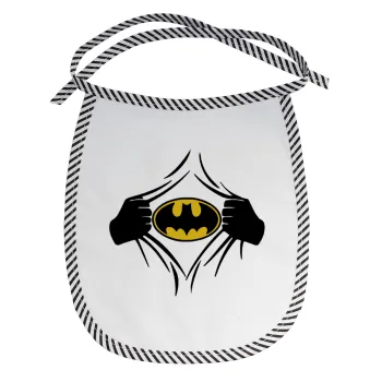 Hero batman, Σαλιάρα μωρού αλέκιαστη με κορδόνι Μαύρη