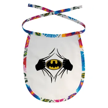 Hero batman, Σαλιάρα μωρού αλέκιαστη με κορδόνι Χρωματιστή