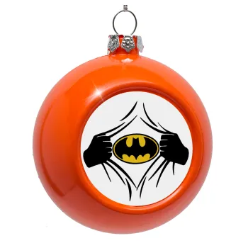 Hero batman, Orange Christmas tree ornament bauble 8cm