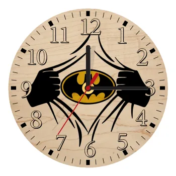 Hero batman, Ρολόι τοίχου ξύλινο plywood (20cm)