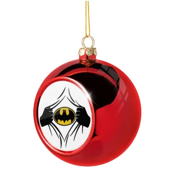 Hero batman, Christmas tree ball Red 8cm