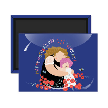 Cute mother, Happy mothers day, Ορθογώνιο μαγνητάκι ψυγείου διάστασης 9x6cm