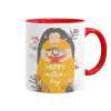 Mug colored red, ceramic, 330ml