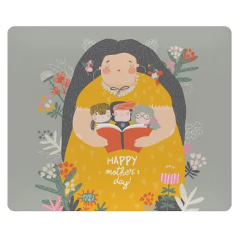 Cute mother reading book, happy mothers day, Mousepad ορθογώνιο 23x19cm