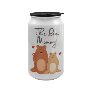 Mothers Day, bears, Κούπα ταξιδιού μεταλλική με καπάκι (tin-can) 500ml