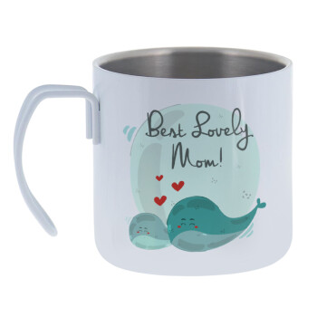 Mothers Day, whales, Mug Stainless steel double wall 400ml