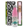 Easter Set, Metallic pink/white (Stainless steel) thermos, double-walled, 500ml & aromatic flat Easter candle (30cm) (PINK)