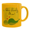 Ceramic coffee mug yellow, 330ml