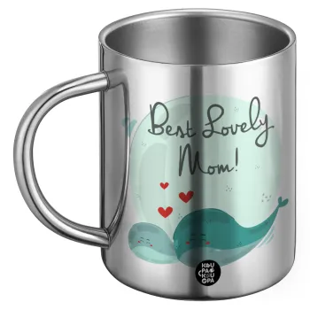 Mothers Day, whales, BIG Mug Stainless steel double wall (450ml)