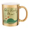 Mug ceramic, gold mirror, 330ml