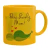 Ceramic coffee mug yellow, 330ml