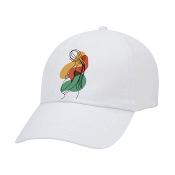 Women pregnant, Καπέλο Ενηλίκων Baseball Λευκό 5-φύλλο (POLYESTER, ΕΝΗΛΙΚΩΝ, UNISEX, ONE SIZE)