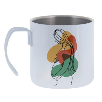 Women pregnant, Mug Stainless steel double wall 400ml