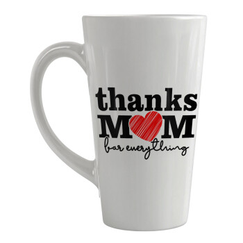 Thanks mom for everything, Κούπα κωνική Latte Μεγάλη, κεραμική, 450ml