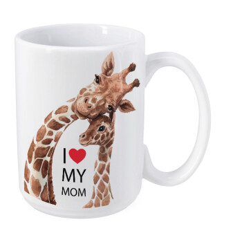 Mothers Day, Cute giraffe, Κούπα Mega, κεραμική, 450ml