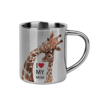 Mothers Day, Cute giraffe, Mug Stainless steel double wall 300ml