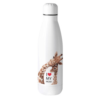 Mothers Day, Cute giraffe, Metal mug thermos (Stainless steel), 500ml