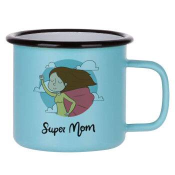 Super mom, Κούπα Μεταλλική εμαγιέ ΜΑΤ σιέλ 360ml