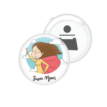 Super mom, Μαγνητάκι και ανοιχτήρι μπύρας στρογγυλό διάστασης 5,9cm