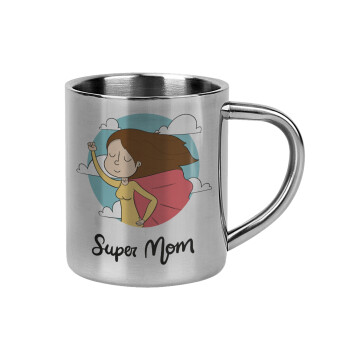 Super mom, Mug Stainless steel double wall 300ml