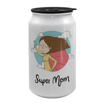 Super mom, Κούπα ταξιδιού μεταλλική με καπάκι (tin-can) 500ml