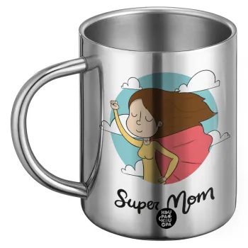 Super mom, BIG Mug Stainless steel double wall (450ml)