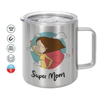 Super mom, Mug Stainless steel double wall 300ml
