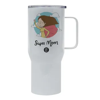 Super mom, Mega Stainless steel Tumbler with lid, double wall 750L