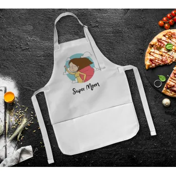 Super mom, Ποδιά Σεφ Ολόσωμη Παιδική (με ρυθμιστικά και 2 τσέπες)