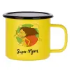 Metallic enamel MATT Yellow cup 360ml