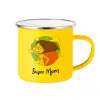 Yellow Enamel Metallic Cup 360ml
