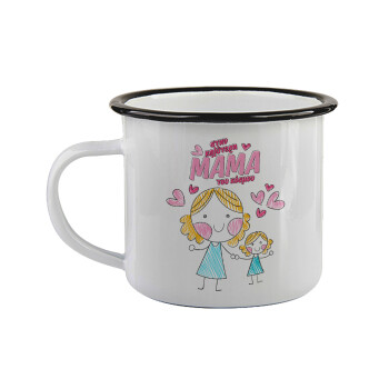 Στην καλύτερη μαμά του κόσμου, comic, Κούπα εμαγιέ με μαύρο χείλος 360ml