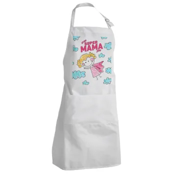 Στην SUPER μαμά μου, comic, Adult Chef Apron (with sliders and 2 pockets)