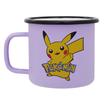 Pokemon pikachu, Κούπα Μεταλλική εμαγιέ ΜΑΤ Light Pastel Purple 360ml