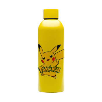Pokemon pikachu, Μεταλλικό παγούρι νερού, 304 Stainless Steel 800ml