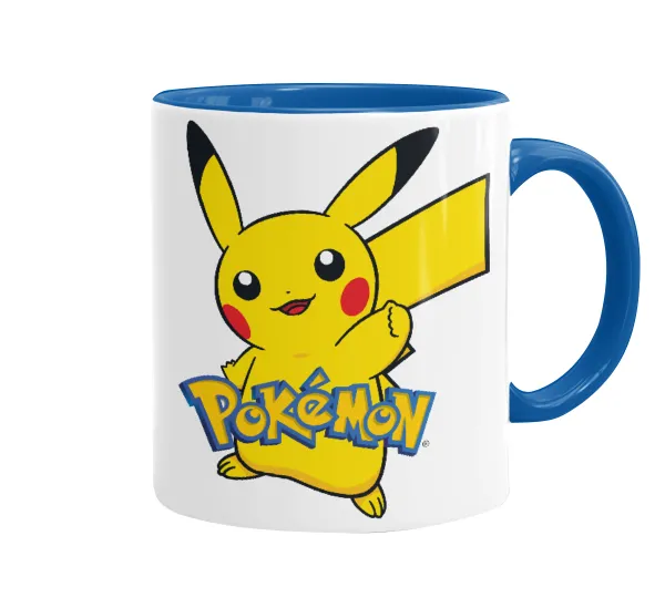 Pokemon pikachu — Mug colored blue, ceramic, 330ml