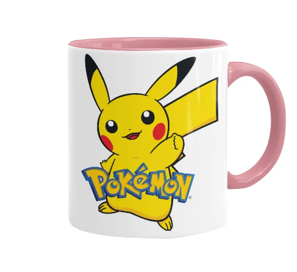 Pokemon pikachu — Mug colored pink, ceramic, 330ml