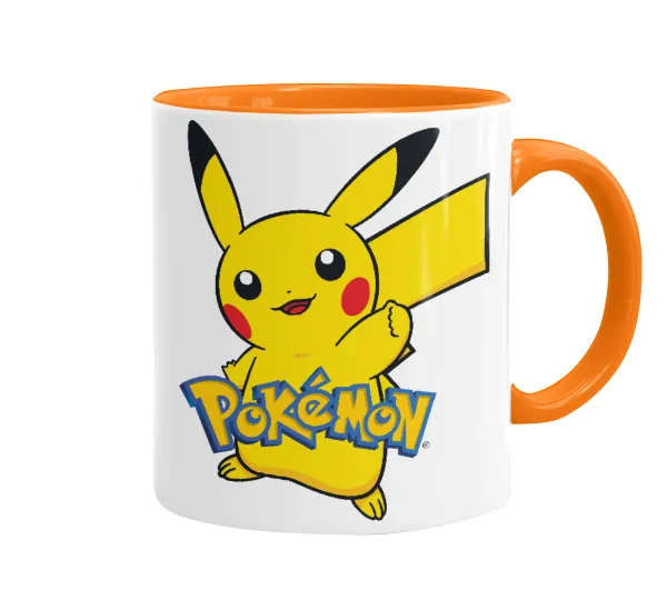 Pokemon pikachu — Mug colored orange, ceramic, 330ml