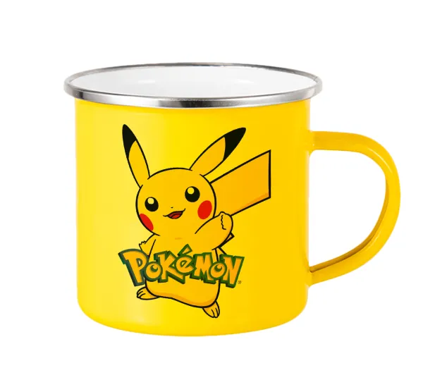 Pokemon pikachu — Κούπα Μεταλλική εμαγιέ Κίτρινη 360ml