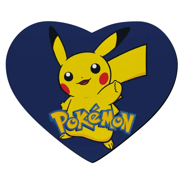 Pokemon pikachu — Mousepad heart 23x20cm