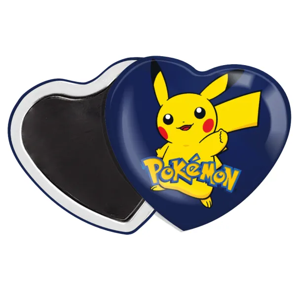 Pokemon pikachu — Μαγνητάκι καρδιά (57x52mm)