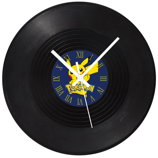 Pokemon pikachu — Vinyl record wall clock (30cm)