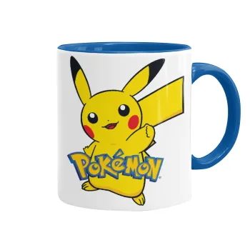 Pokemon pikachu, Mug colored blue, ceramic, 330ml