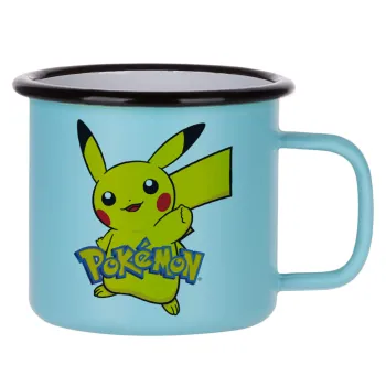 Pokemon pikachu, Κούπα Μεταλλική εμαγιέ ΜΑΤ σιέλ 360ml