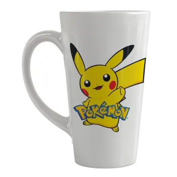 Pokemon pikachu, Κούπα κωνική Latte Μεγάλη, κεραμική, 450ml