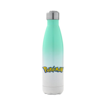 Pokemon, Metal mug thermos Green/White (Stainless steel), double wall, 500ml