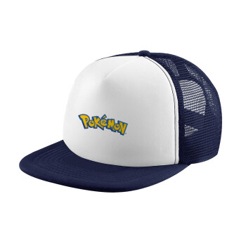 Pokemon, Καπέλο Ενηλίκων Soft Trucker με Δίχτυ Dark Blue/White (POLYESTER, ΕΝΗΛΙΚΩΝ, UNISEX, ONE SIZE)