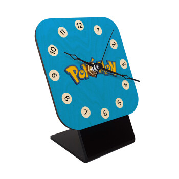 Pokemon, Επιτραπέζιο ρολόι σε φυσικό ξύλο (10cm)