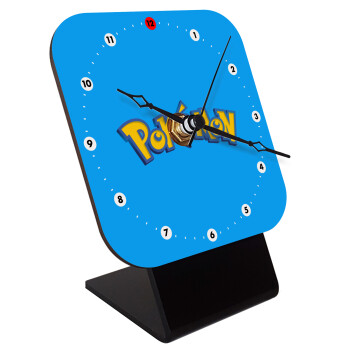 Pokemon, Επιτραπέζιο ρολόι ξύλινο με δείκτες (10cm)